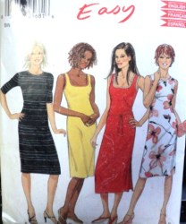 6166 KNIT STRAIGHT DRESS SLVS OR NOT,LENGTHS,BELT PATTERN 8-18